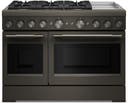 48 Freestanding Dual Fuel Range with 6 Sealed Burners, Double Oven, 6.3 Cu. Ft. Total Capacity, Integrated Chrome Electric Griddle, Convertible Grates, Self-Clean, Even-Heat™ True Convection, Flame-Sensing™ Re-ignition, SatinGlide® Rack, Ultra Power™ Dual-Flame Burners, Sabbath Mode and Star-K Certified