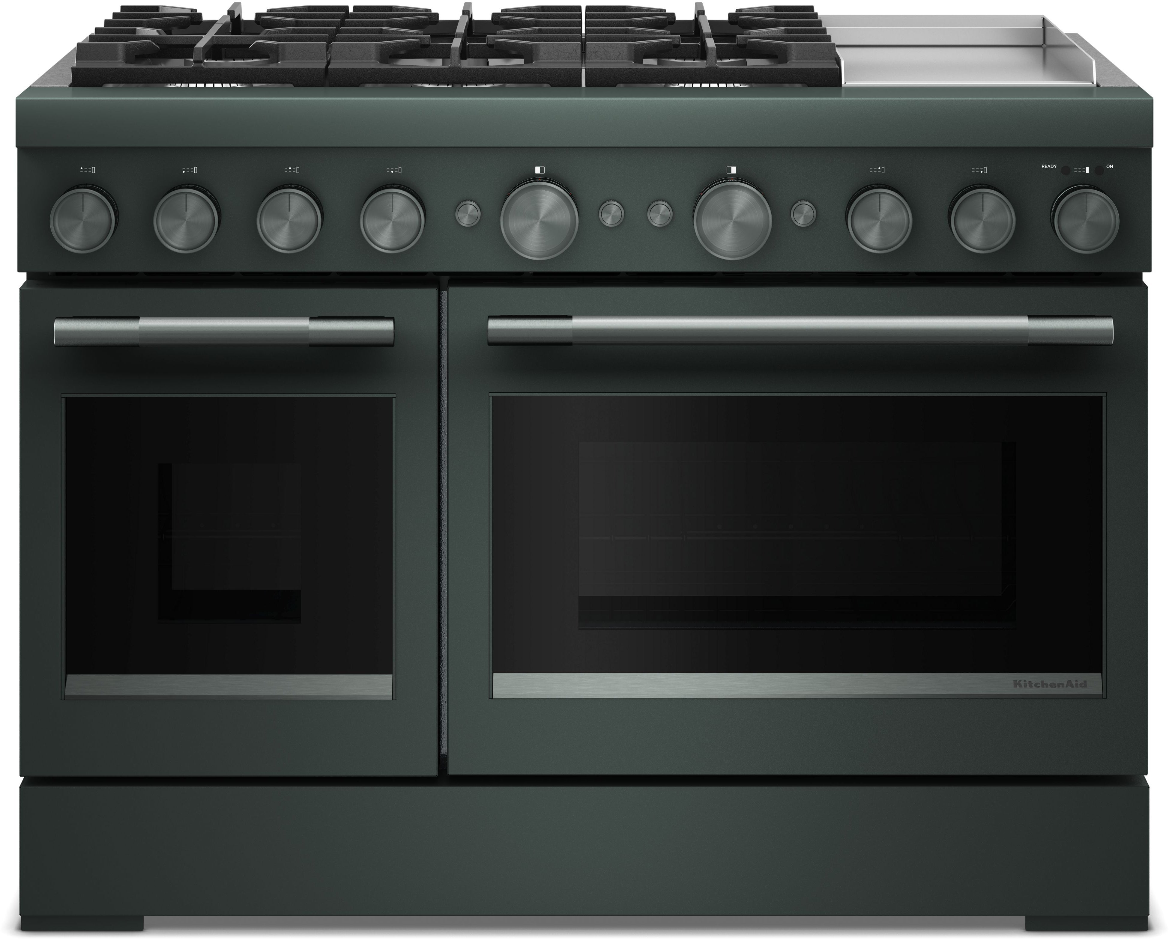 KitchenAid KFDD948SBE 48 Freestanding Dual Fuel Range Black Ore