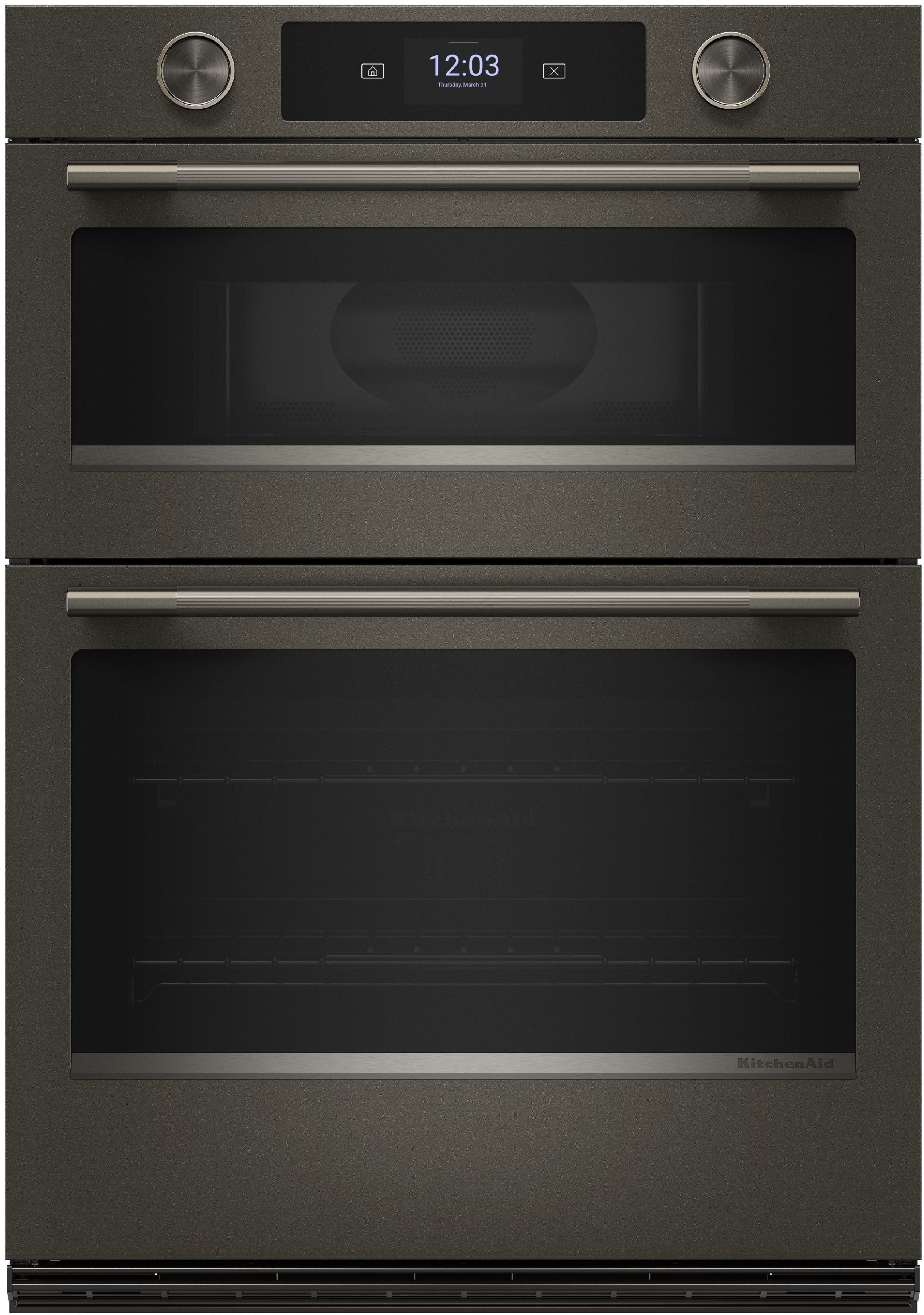 [美品] 3Seconds　3×4 KitchenAid KOEC730SBE 30 Inch Double Combination Smart Electric