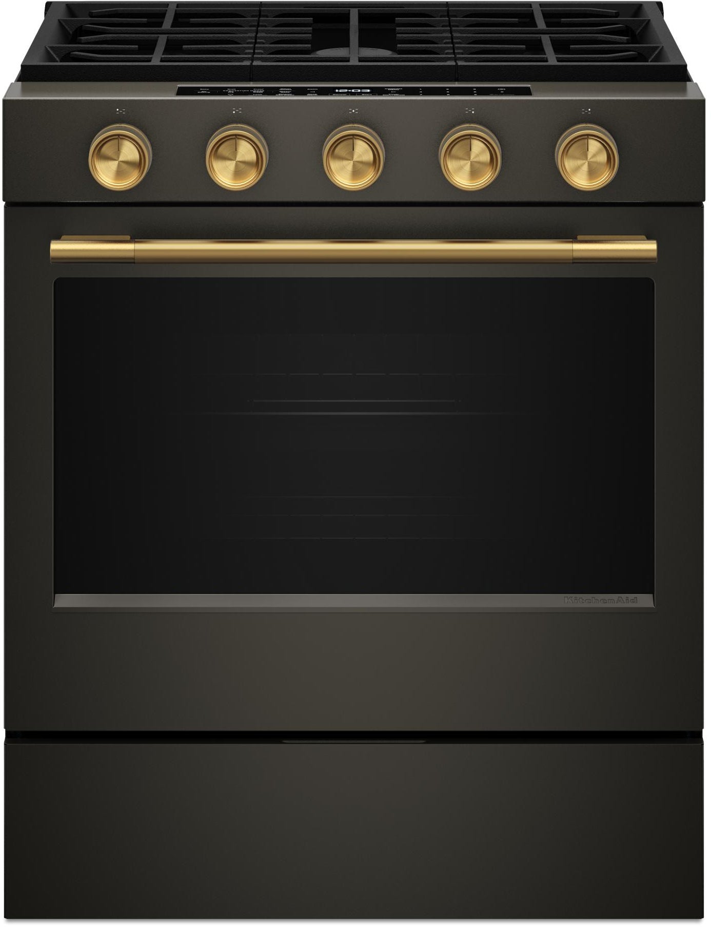 KitchenAid KSGS530SBE 30 Inch Slide-In Smart Gas Range Black Ore