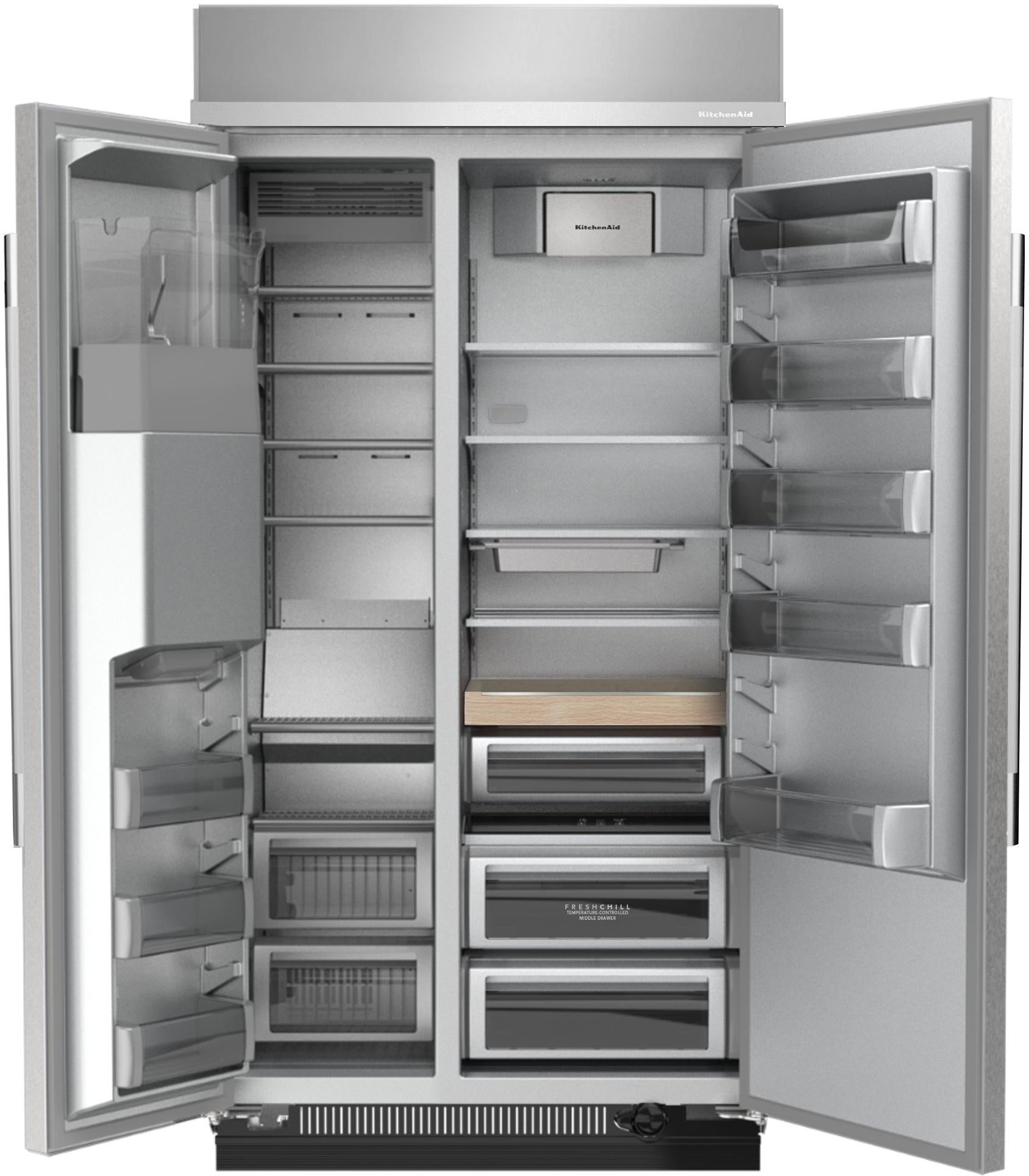 KitchenAid KBSD736SPS 36 Inch Built-In Side-by-Side Refrigerator