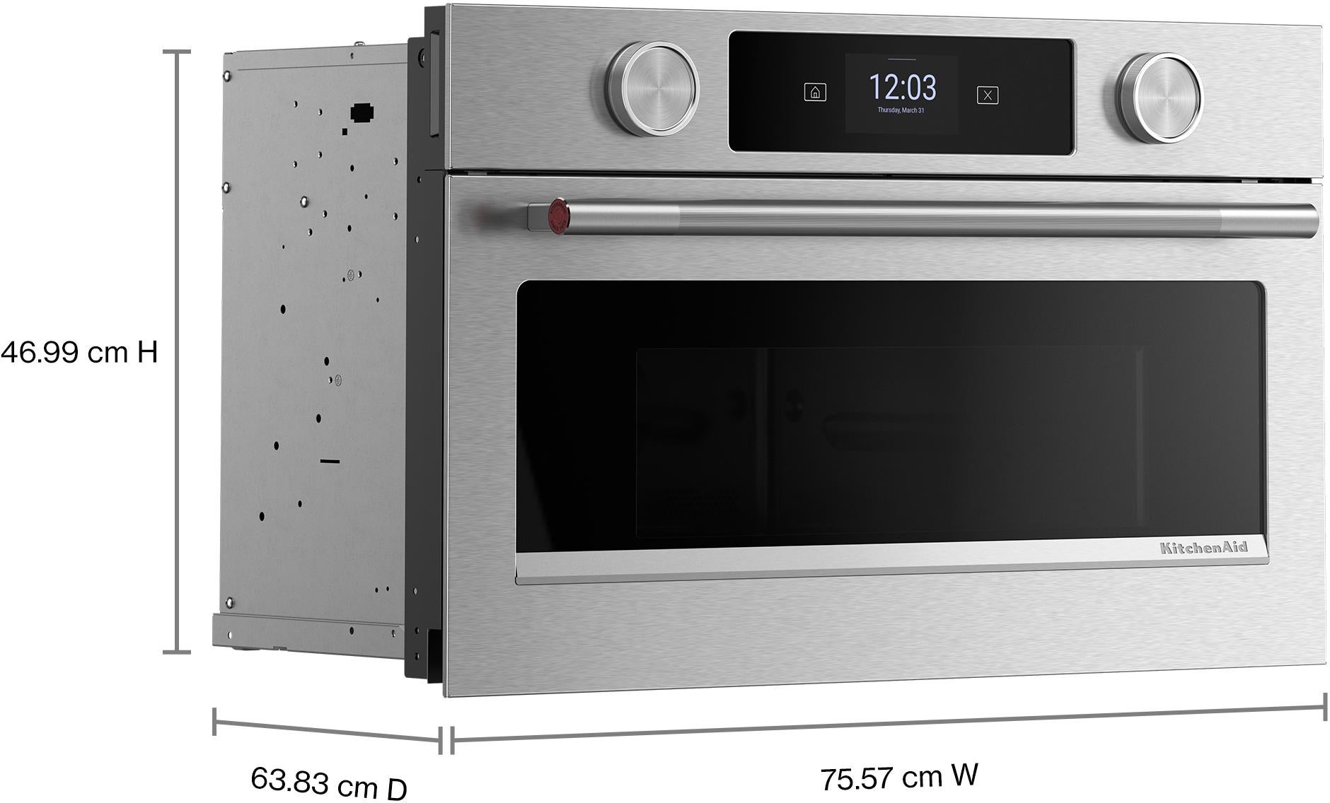 KitchenAid KMBS730SPS 30 Inch Built-In Smart Microwave PrintShield