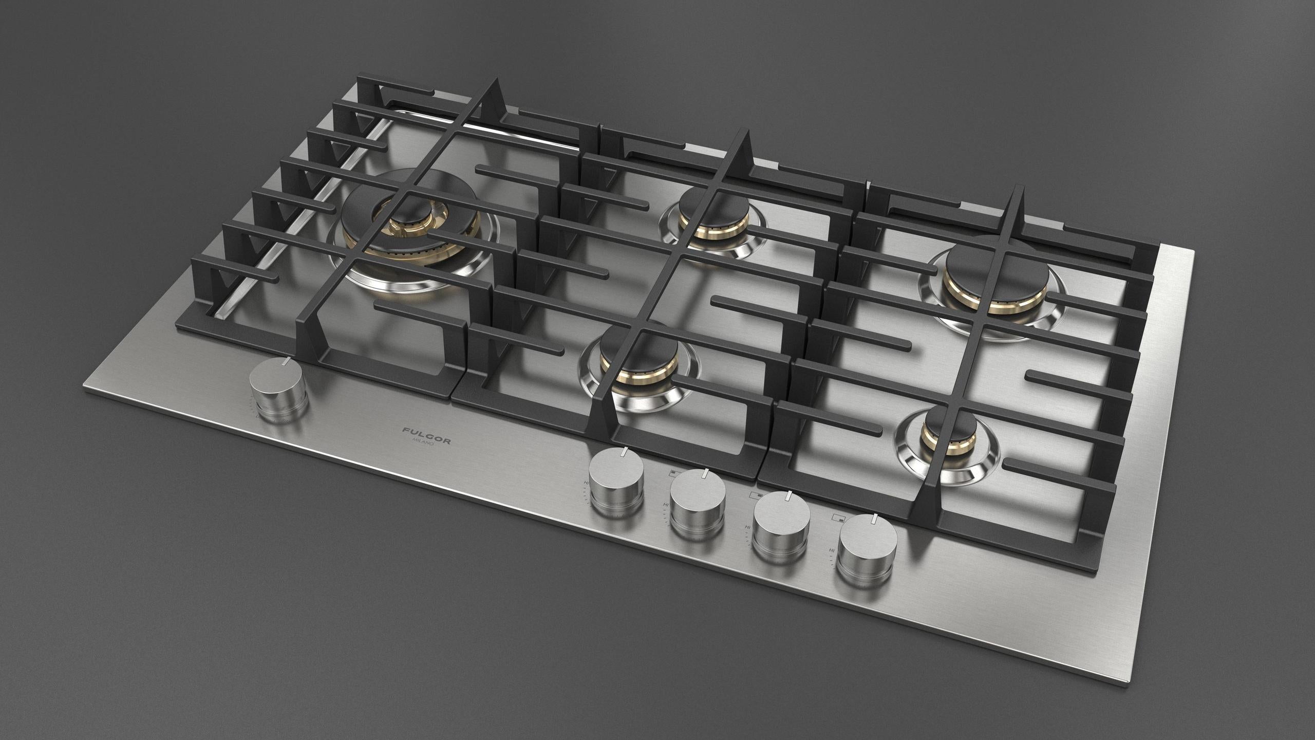 Fulgor Milano F4MEGK36S1 36 Inch Matteo 400 Series Gas Cooktop, 5