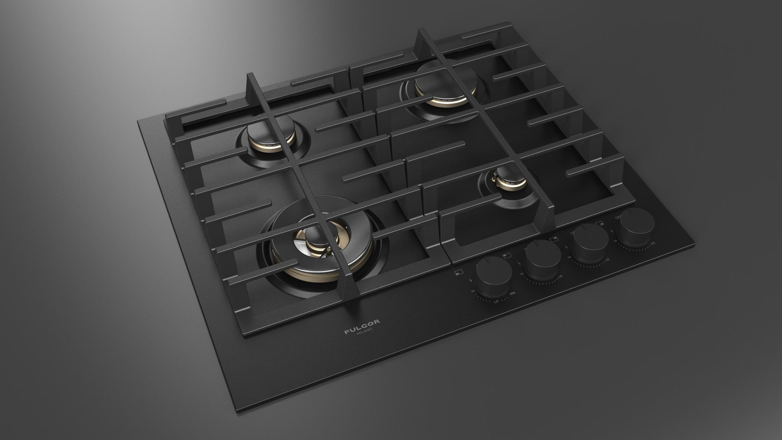 Fulgor Milano F4MGK24MB1 24 Inch Gas Cooktop Matte Black