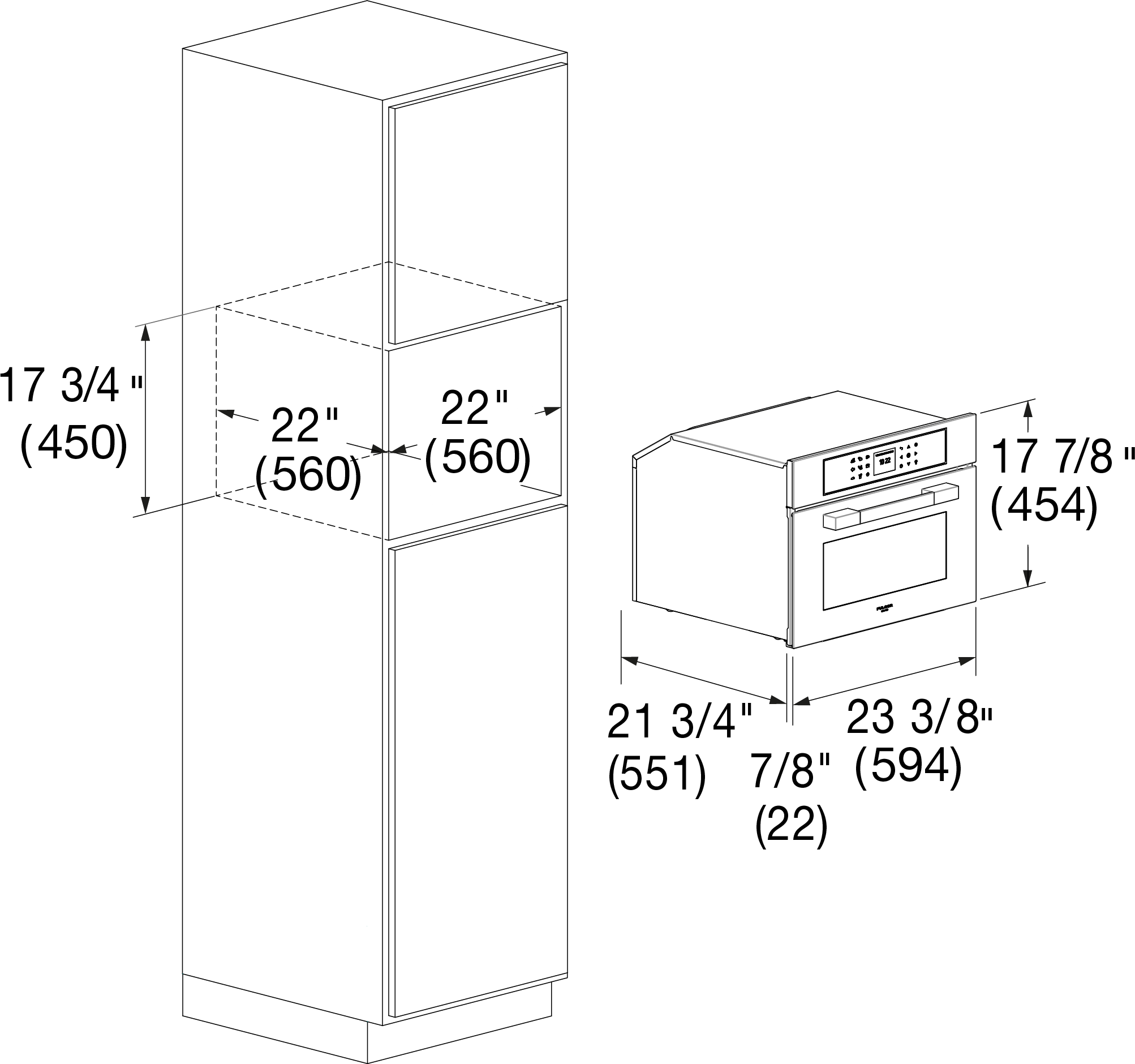 Fulgor Milano F7MSCO24MB1 Matte Black
