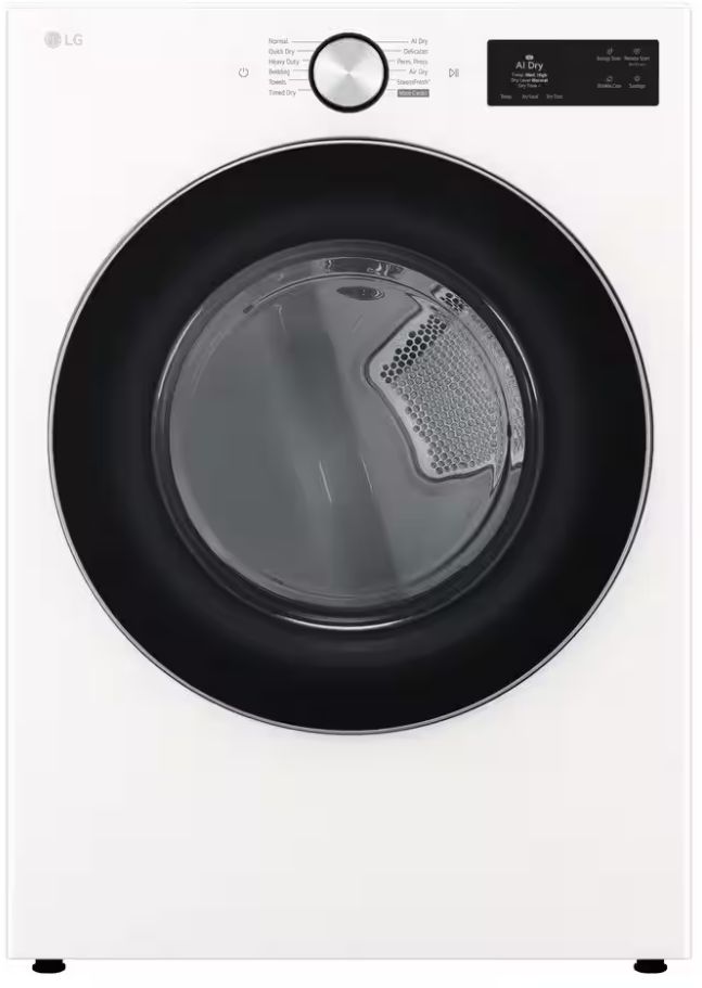 LG DLGX5801A 27 Inch Smart Front Load Gas Dryer Alpine White