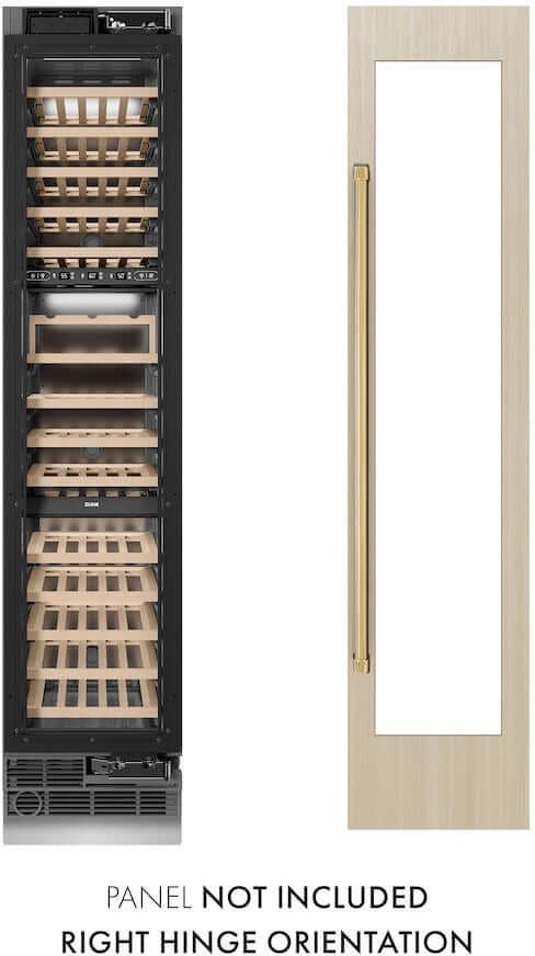Panel Ready With Polished Gold Accents, Right Hinge