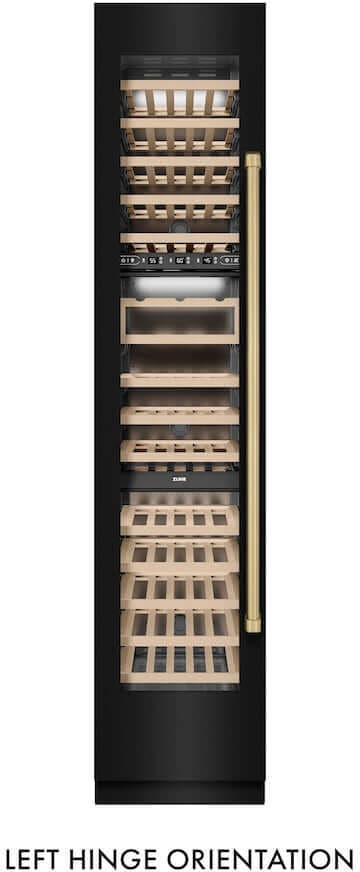 Black Stainless Steel With Champagne Bronze Accents, Left Hinge