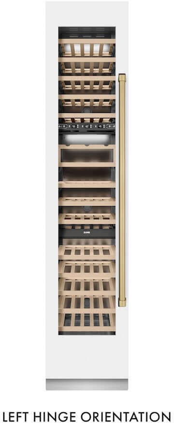 White Matte With Champagne Bronze Accents, Left Hinge