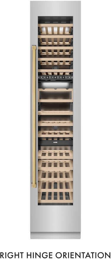 Stainless Steel With Polished Gold Accents, Right Hinge