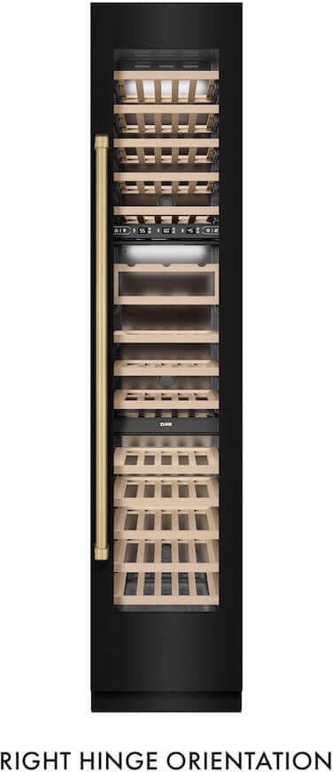Black Stainless Steel With Champagne Bronze Accents, Right Hinge