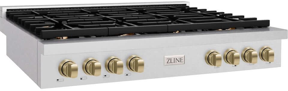 Satin Stainless Steel With Champagne Bronze Accents