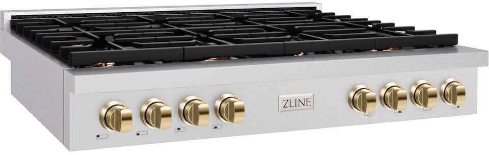 Satin Stainless Steel With Polished Gold Accents