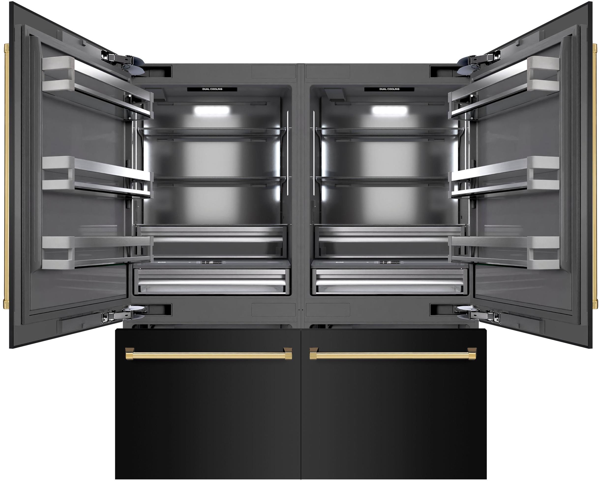 Zline GRBITZ72MB Autograph Edition 72 Inch 39.6 Cu. Ft. French