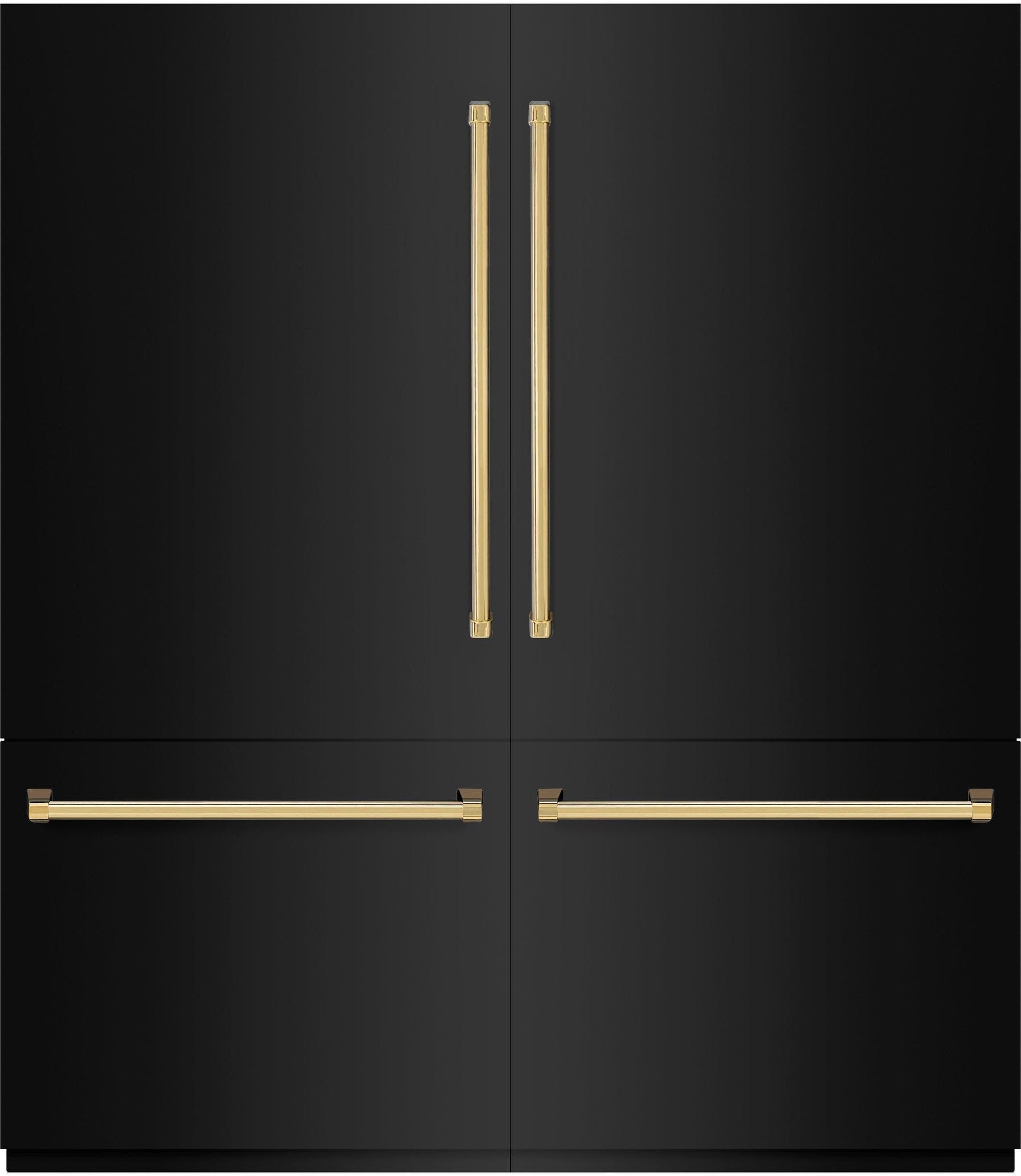 Black Stainless Steel With Polished Gold Accents