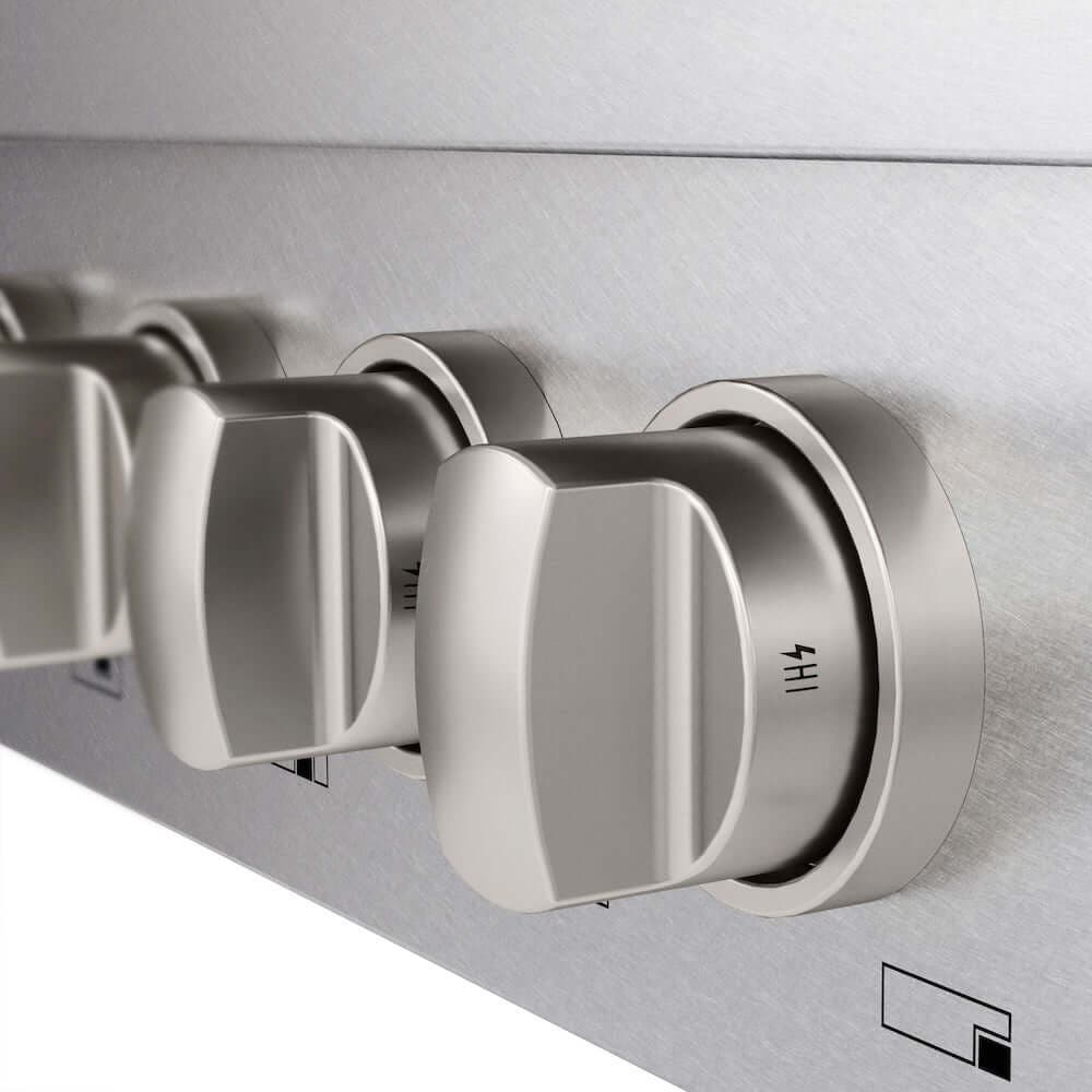 Zline SRTSBR48 Satin Stainless Steel With Brass Burners