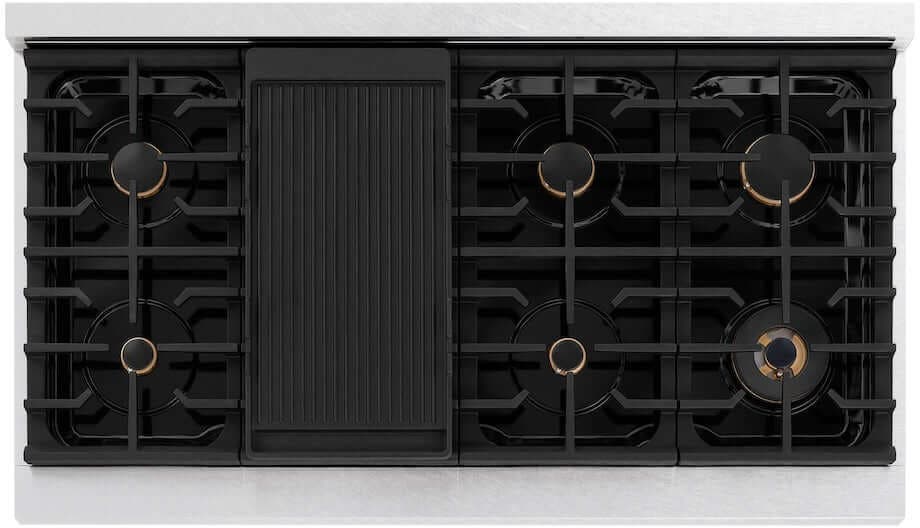 Zline SRTSZ48MB Satin Stainless Steel With Matte Black Accents