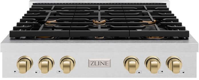 Zline SRTSZ36CB Satin Stainless Steel With Champagne Bronze Accent...