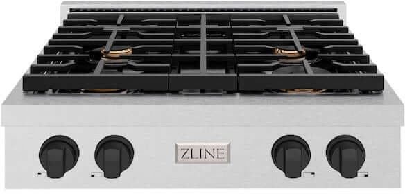 Zline SRTSZ30MB Satin Stainless Steel With Matte Black Accents