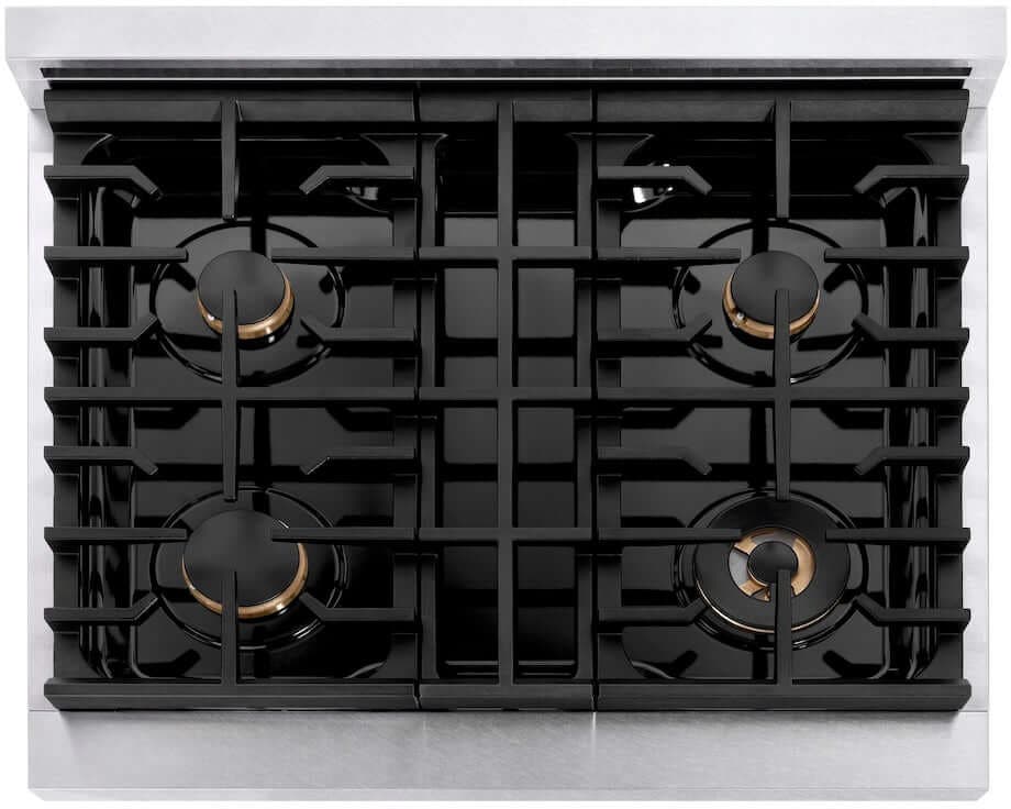 Zline SRTSZ30MB Satin Stainless Steel With Matte Black Accents