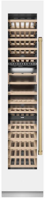 Zline RCWVLZWM18CB White Matte With Champagne Bronze Accents, Left Hi...