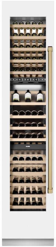 Zline RCWVLZWM18CB White Matte With Champagne Bronze Accents, Left Hi...