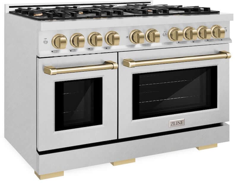 Zline HDRSZ48CB Satin Stainless Steel With Champagne Bronze Accent...