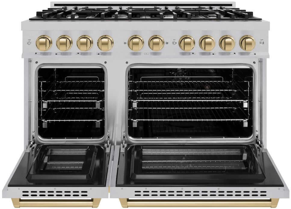 Zline HDRSZ48CB Satin Stainless Steel With Champagne Bronze Accent...