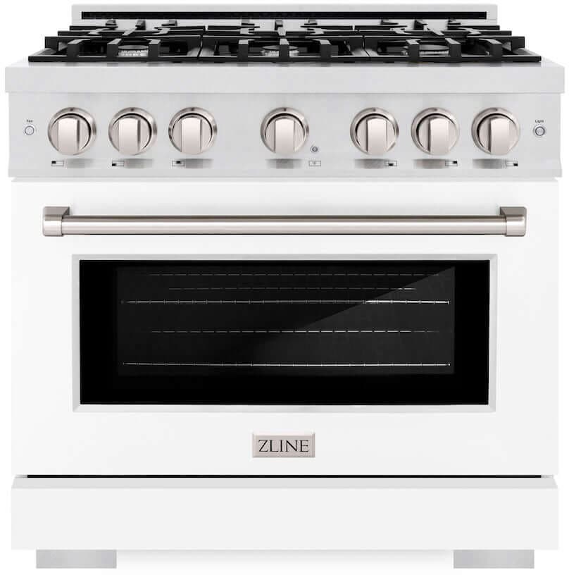 Zline HDRSWM36 Satin Stainless Steel With White Matte Door