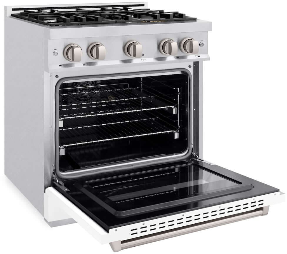 Zline CGRSWM30 Satin Stainless Steel With White Matte Door