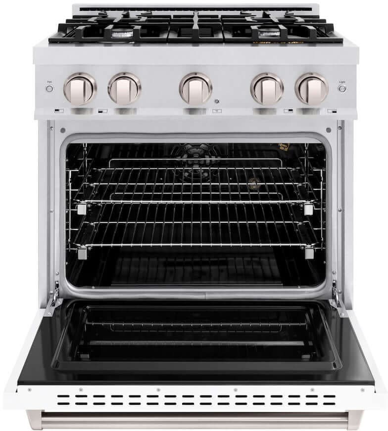 Zline CGRSWM30 Satin Stainless Steel With White Matte Door