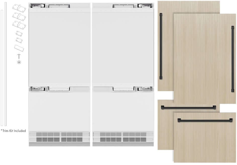 Zline RBITZ72MB Panel Ready With Matte Black Accents