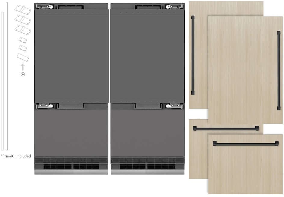 Zline GRBITZ72MB Panel Ready With Matte Black Accents, Graphite Gra...