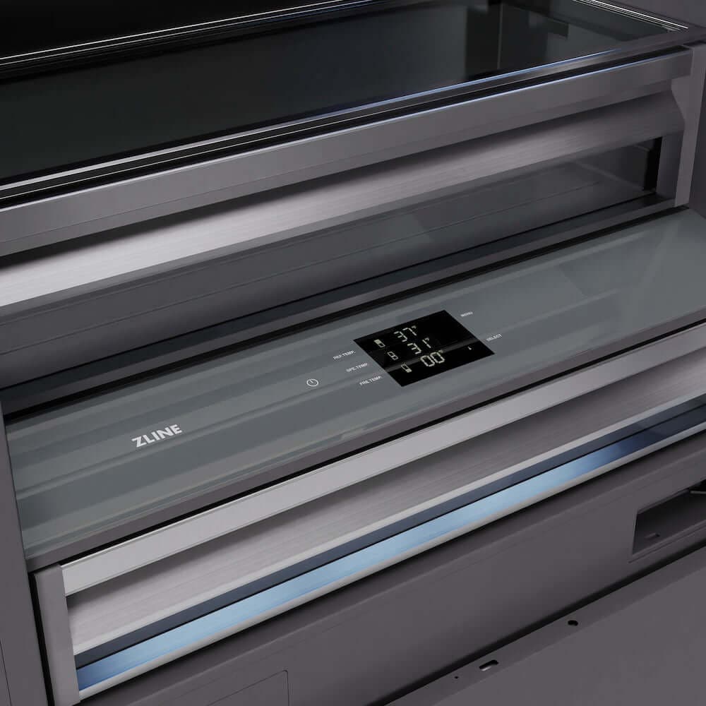 Zline GRBITZ72CB Panel Ready With Champagne Bronze Accents, Graphit...