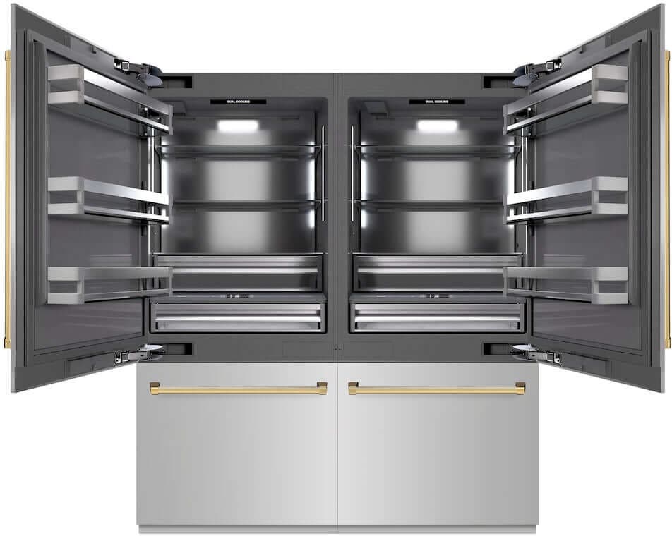 Zline GRBITZ30472G Stainless Steel With Polished Gold Accents, Graphi...