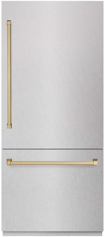 Zline GRBITZSN36CB Durasnow Stainless Steel With Champagne Bronze Acc...