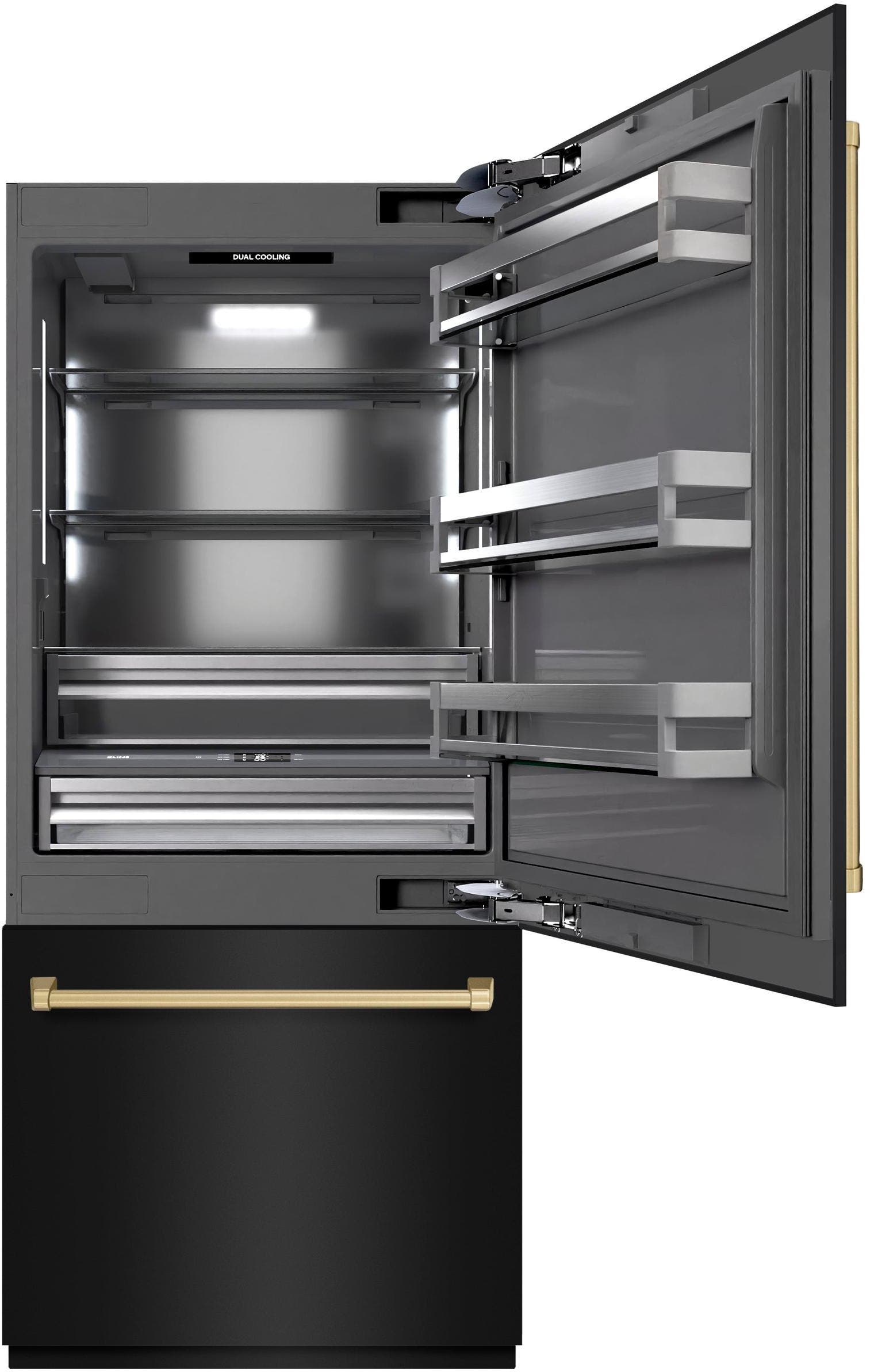 Zline GRBITZBS36CB Black Stainless Steel With Champagne Bronze Accent...