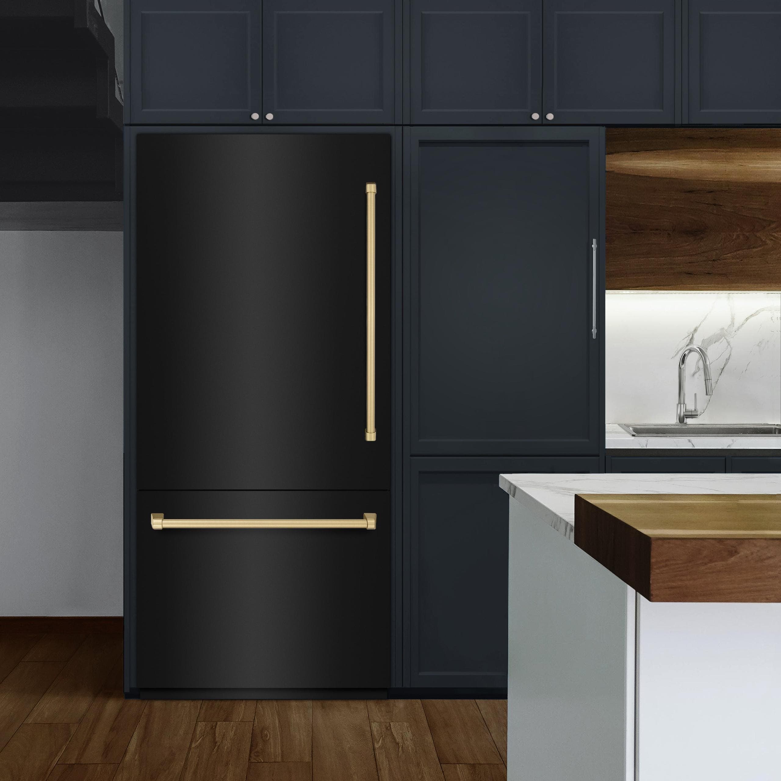 Zline GRBITZBS36CB Black Stainless Steel With Champagne Bronze Accent...