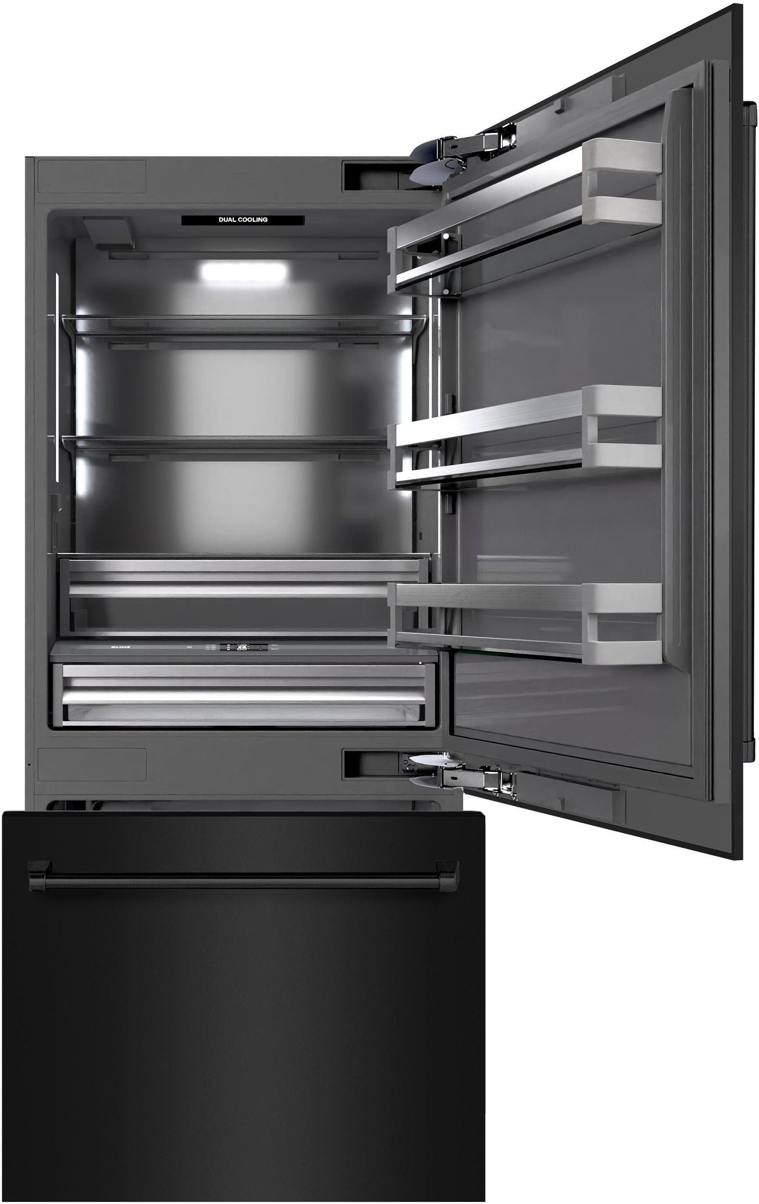 Zline GRBITBS36 Black Stainless Steel With Graphite Gray Interior