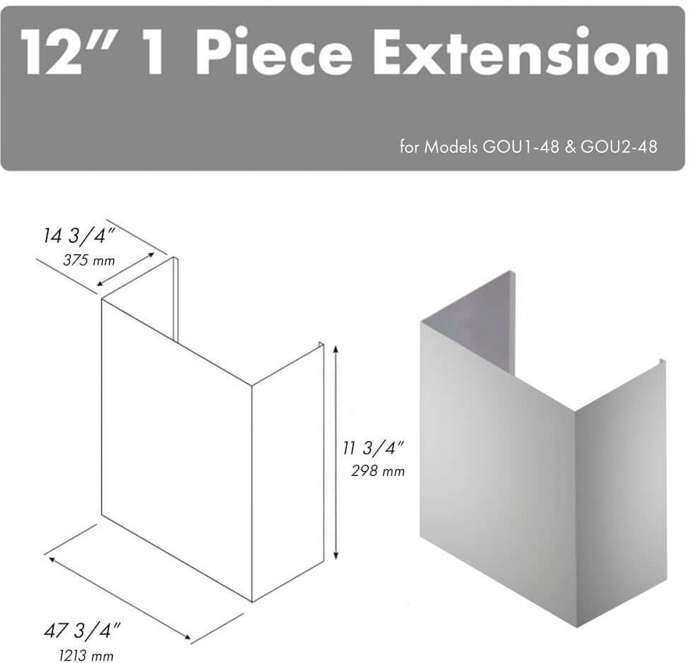 Zline 1PEXTGOU7212 72 Inch