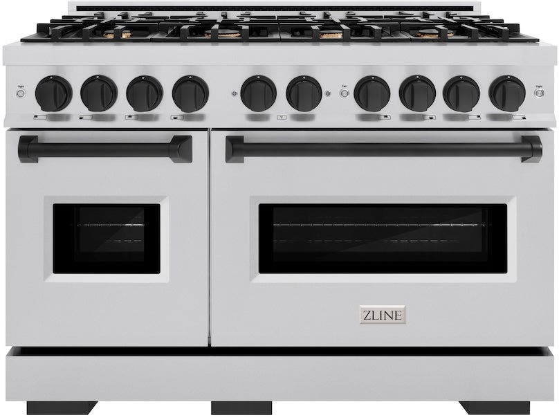 Zline CGRZ48MB Stainless Steel And Matte Black Accents