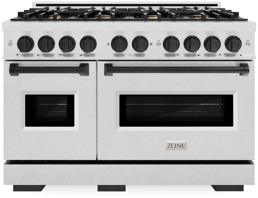 Zline CDRSZ48MB Satin Stainless Steel And Matte Black Accents
