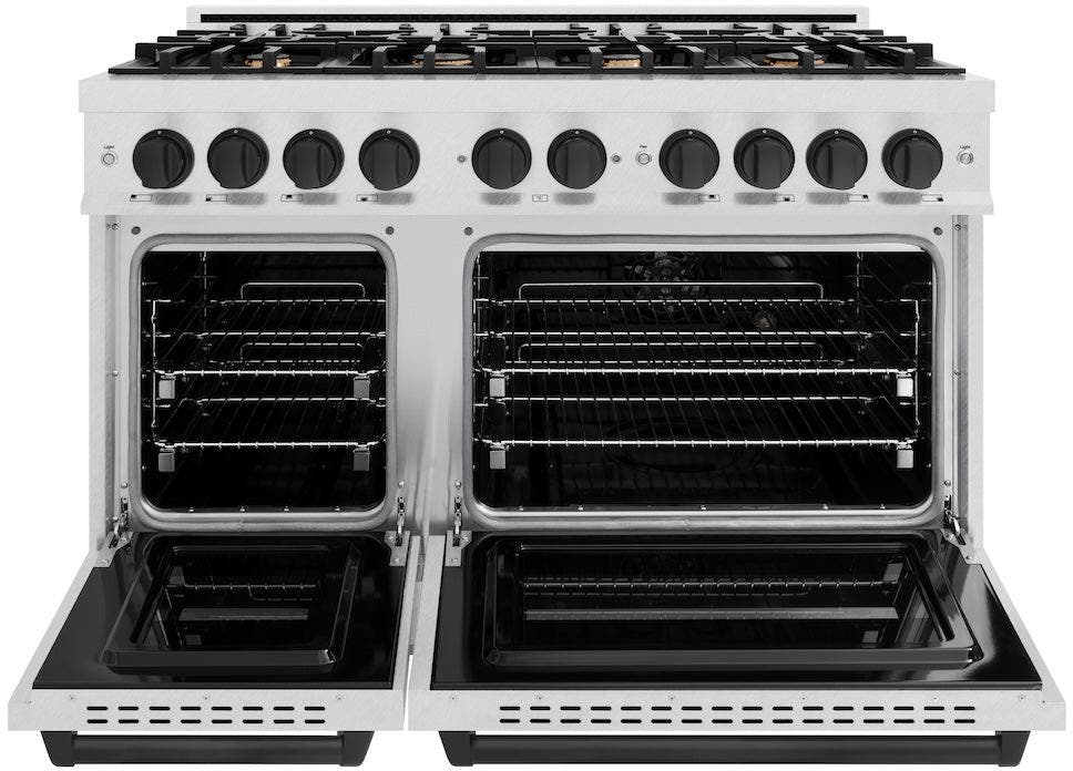 Zline CDRSZ48MB Satin Stainless Steel And Matte Black Accents