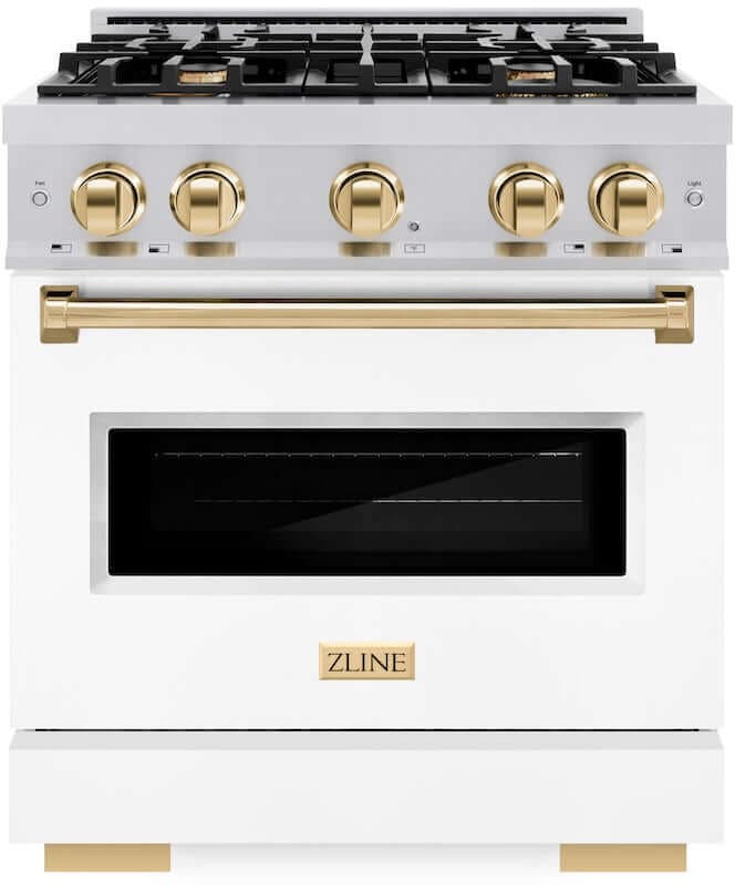 Zline CGRSZWM30G Satin Stainless Steel With White Matte Door And Po...