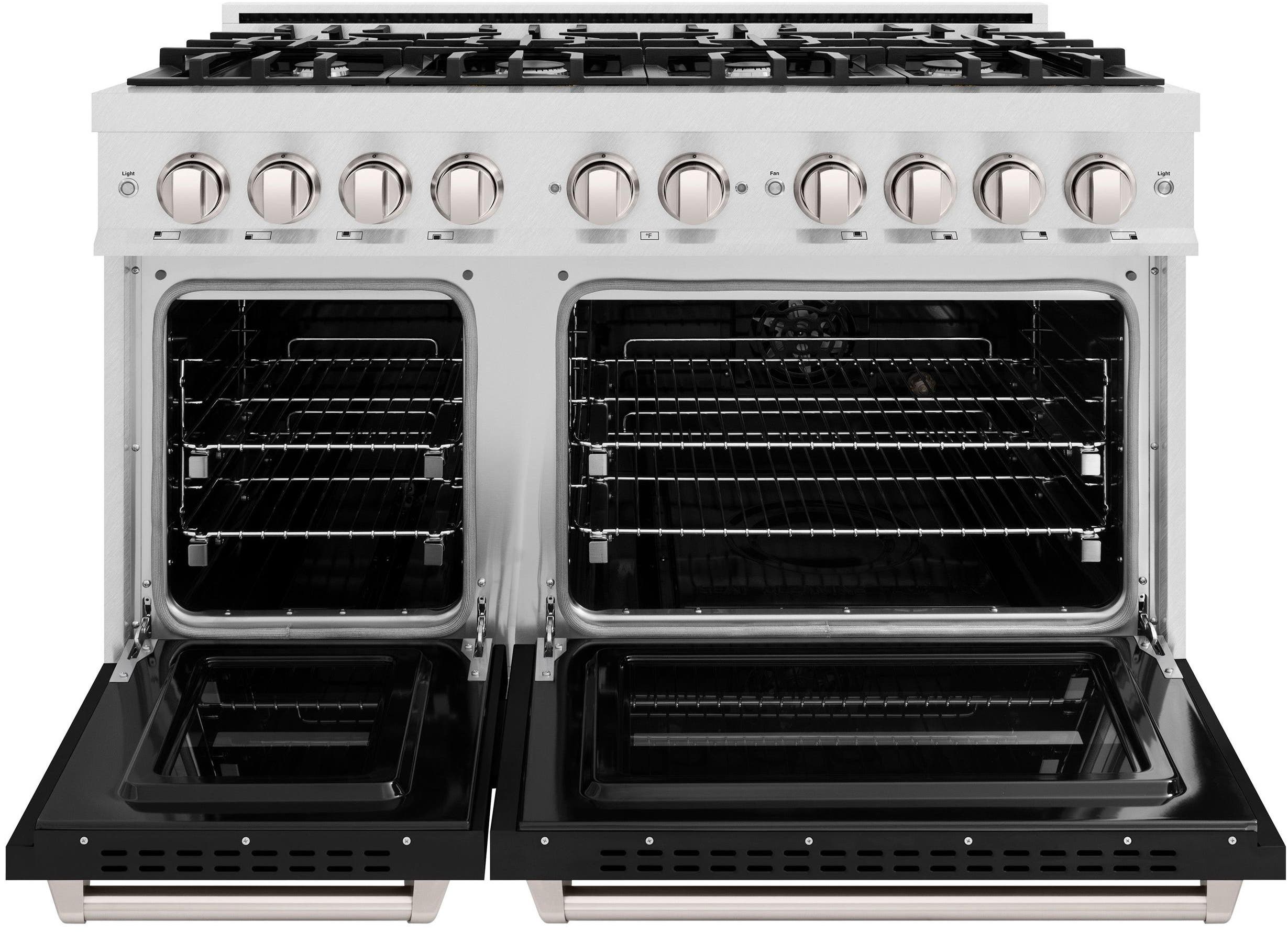 Zline CDRSBLM48 Satin Stainless Steel With Black Matte Doors