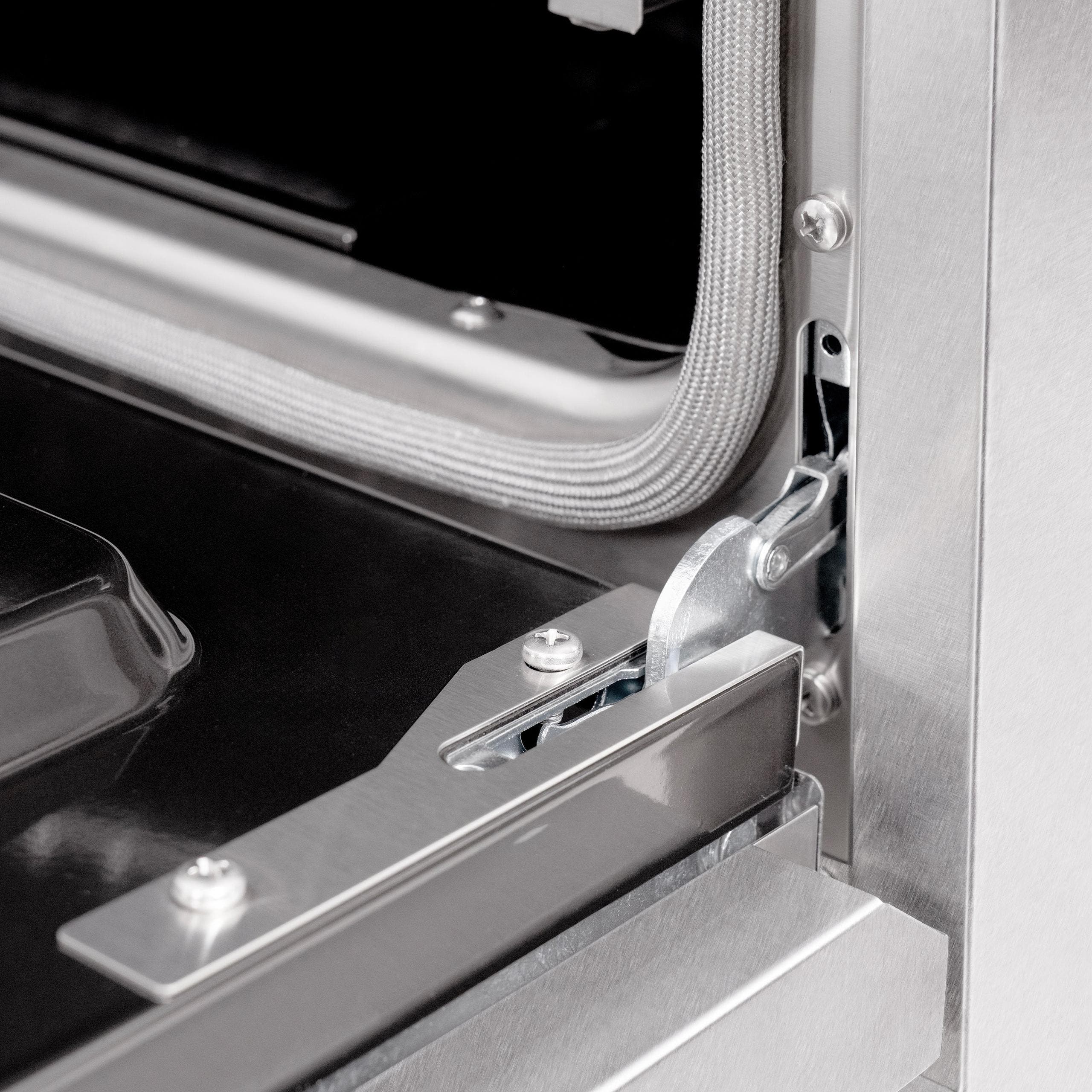 Zline CDRSBLM48 Satin Stainless Steel With Black Matte Doors