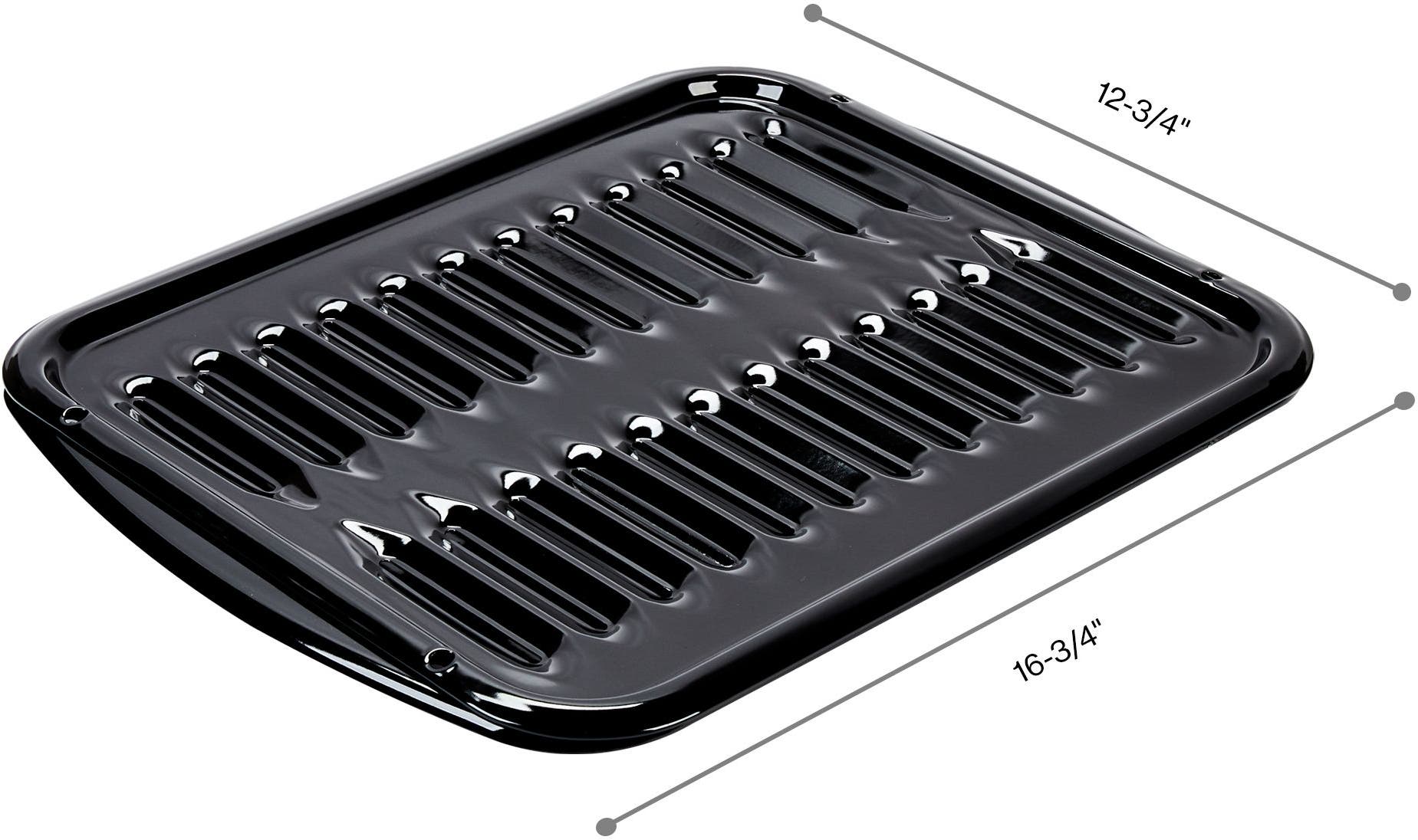 Whirlpool 4396923 All Porcelain Broiler Pan with Grid