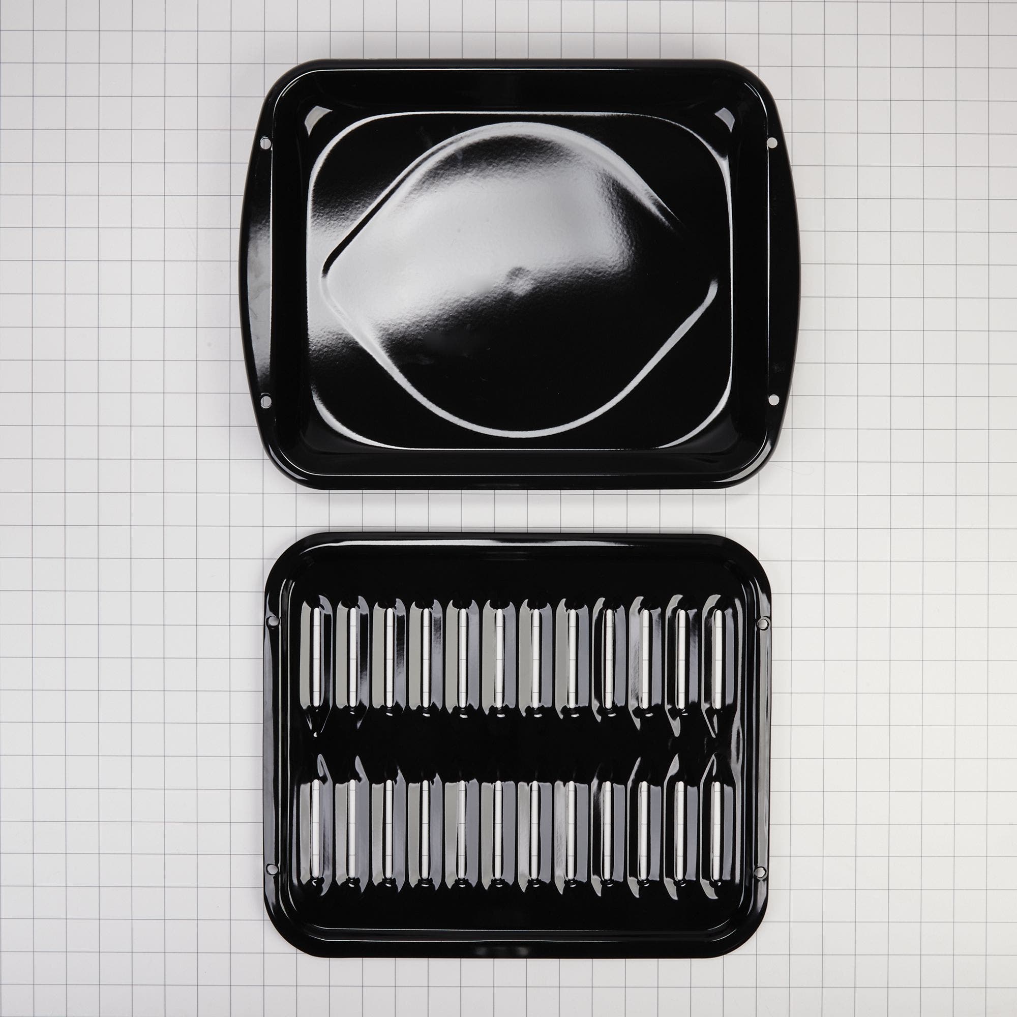 Whirlpool 4396923 All Porcelain Broiler Pan with Grid