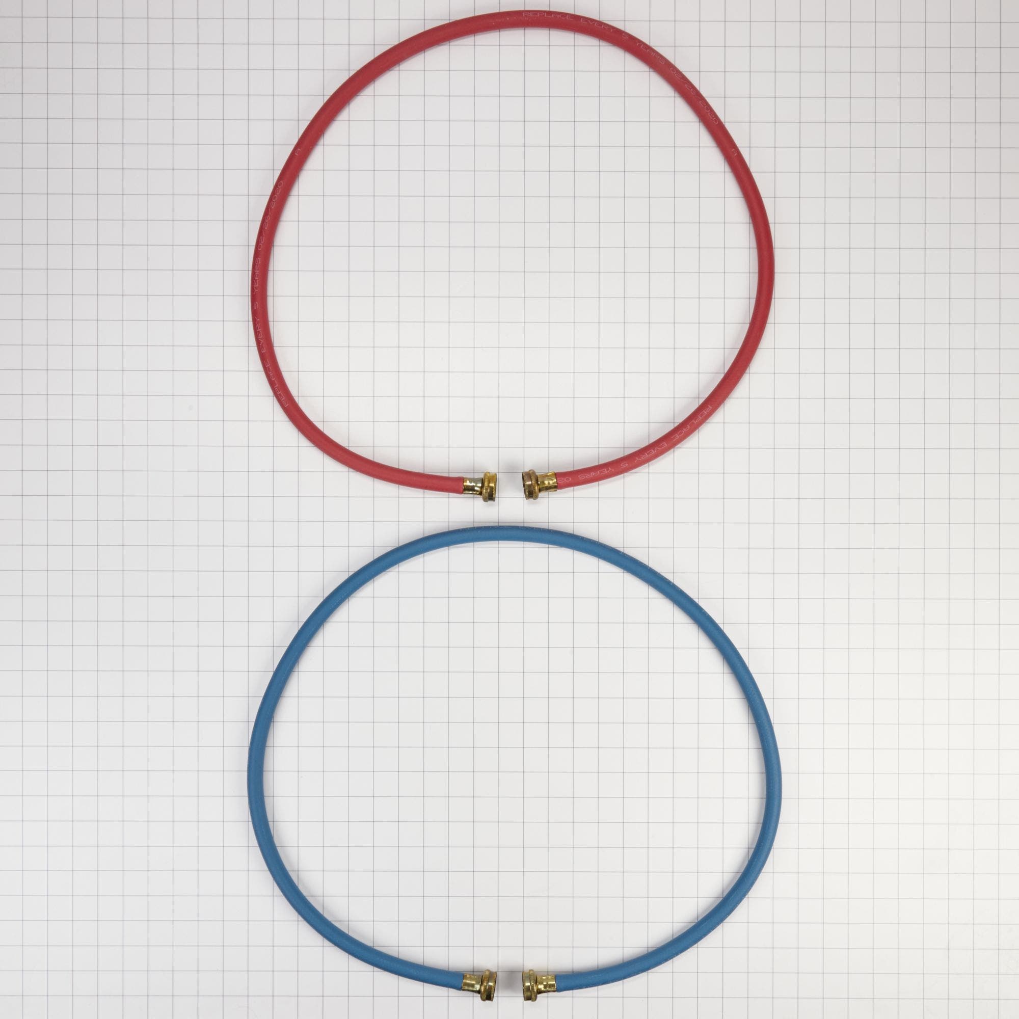 Whirlpool 8212545RP 5 ft. Commercial Grade Red and Blue Washer Hoses -...