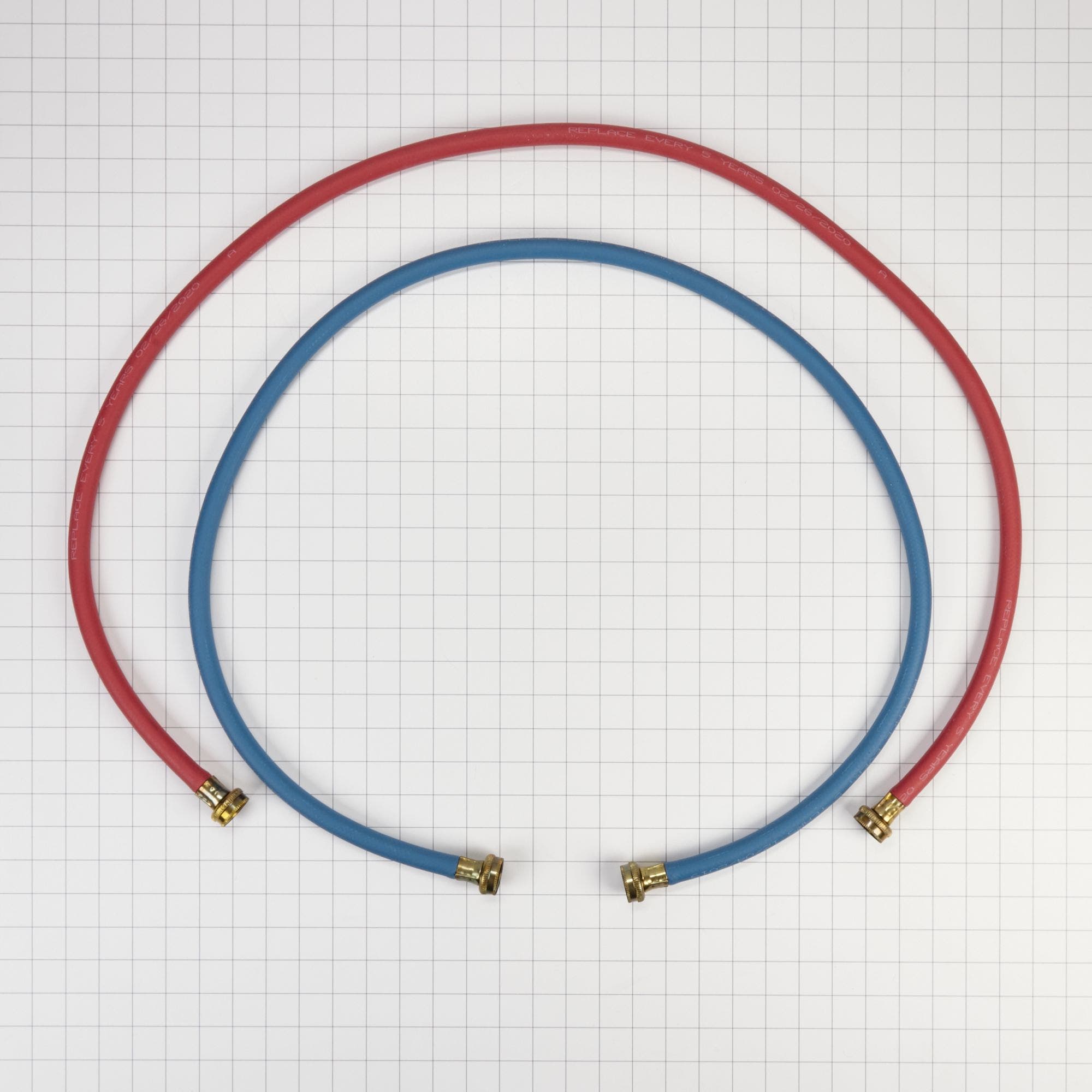 Whirlpool 8212545RP 5 ft. Commercial Grade Red and Blue Washer Hoses -...